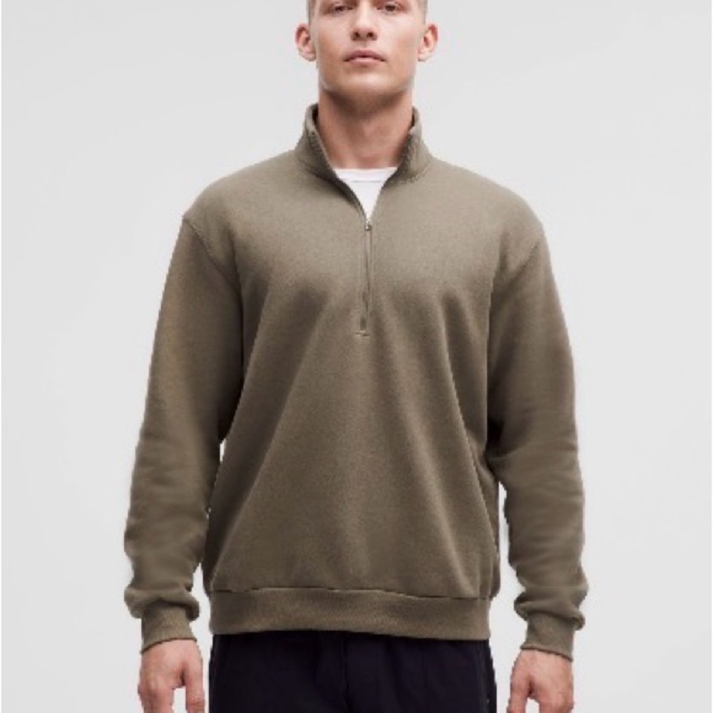 lululemon athletica Men's Khaki Zip-Up Sweater